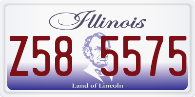 IL license plate Z585575