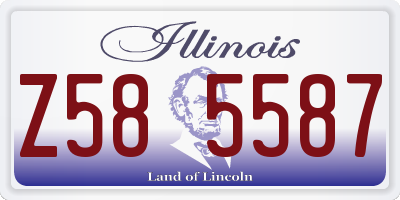 IL license plate Z585587