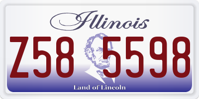 IL license plate Z585598