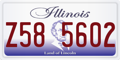 IL license plate Z585602