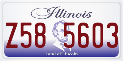 IL license plate Z585603