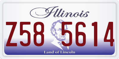 IL license plate Z585614