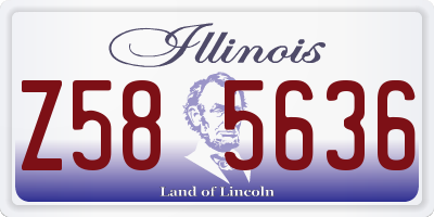 IL license plate Z585636