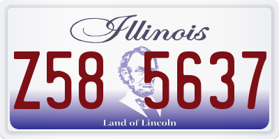 IL license plate Z585637