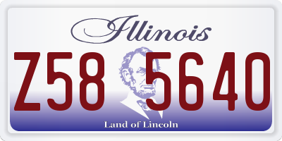 IL license plate Z585640
