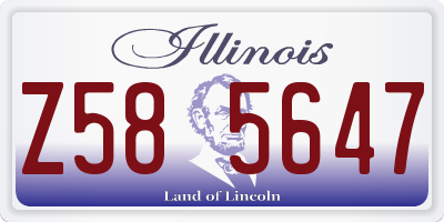 IL license plate Z585647