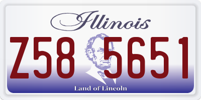 IL license plate Z585651