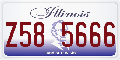 IL license plate Z585666