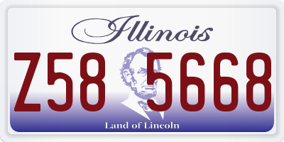 IL license plate Z585668