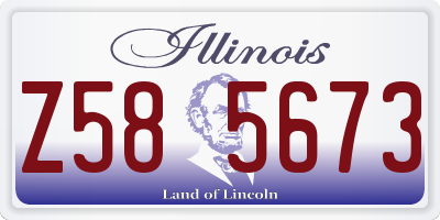 IL license plate Z585673