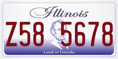 IL license plate Z585678