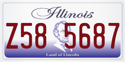 IL license plate Z585687
