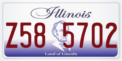 IL license plate Z585702