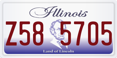 IL license plate Z585705