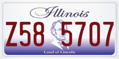 IL license plate Z585707