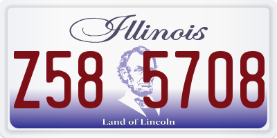 IL license plate Z585708