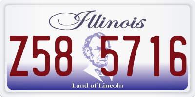 IL license plate Z585716