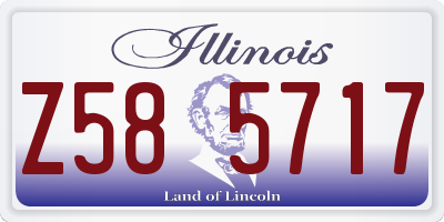 IL license plate Z585717