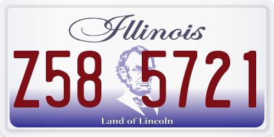 IL license plate Z585721