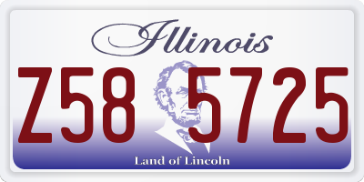 IL license plate Z585725