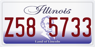 IL license plate Z585733