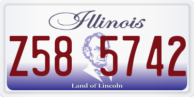 IL license plate Z585742