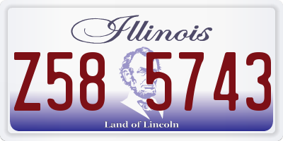 IL license plate Z585743