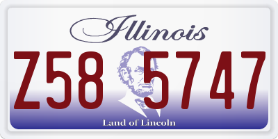 IL license plate Z585747