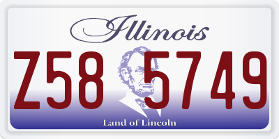 IL license plate Z585749