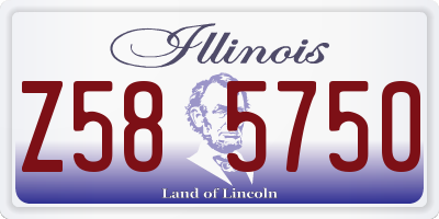 IL license plate Z585750