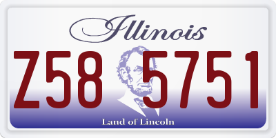 IL license plate Z585751