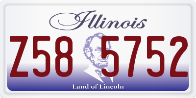 IL license plate Z585752