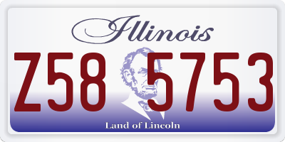 IL license plate Z585753