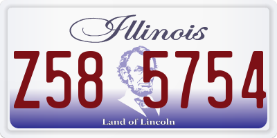 IL license plate Z585754