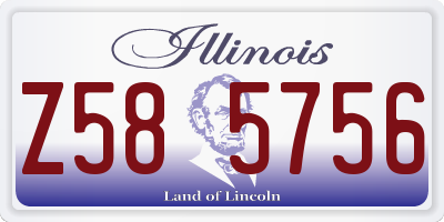 IL license plate Z585756