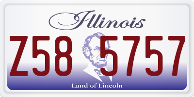 IL license plate Z585757