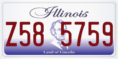 IL license plate Z585759