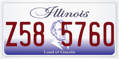 IL license plate Z585760