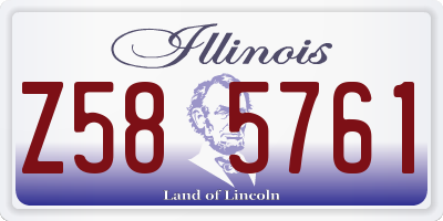 IL license plate Z585761