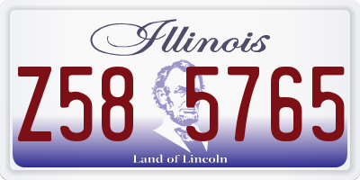 IL license plate Z585765