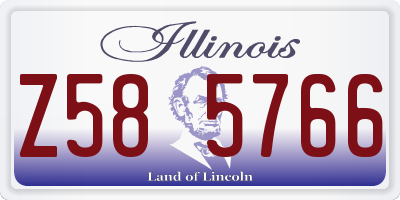 IL license plate Z585766