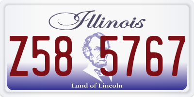 IL license plate Z585767