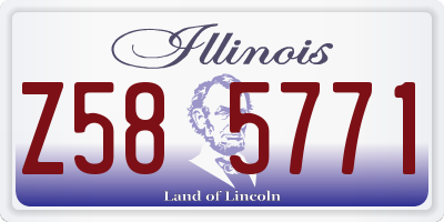 IL license plate Z585771