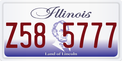 IL license plate Z585777