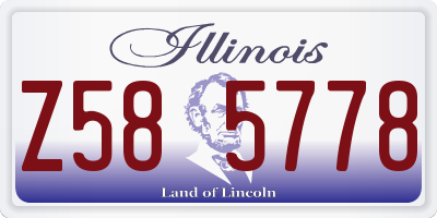 IL license plate Z585778