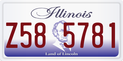 IL license plate Z585781