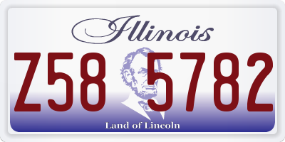 IL license plate Z585782