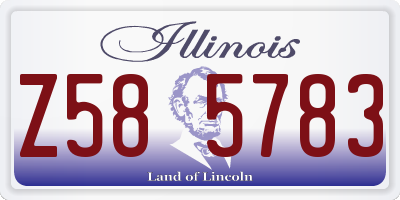 IL license plate Z585783