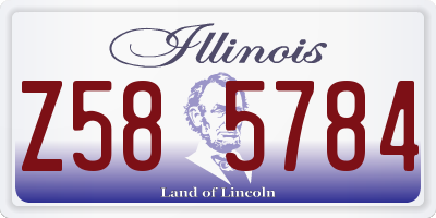 IL license plate Z585784