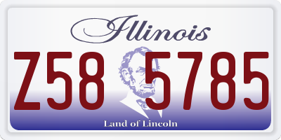 IL license plate Z585785